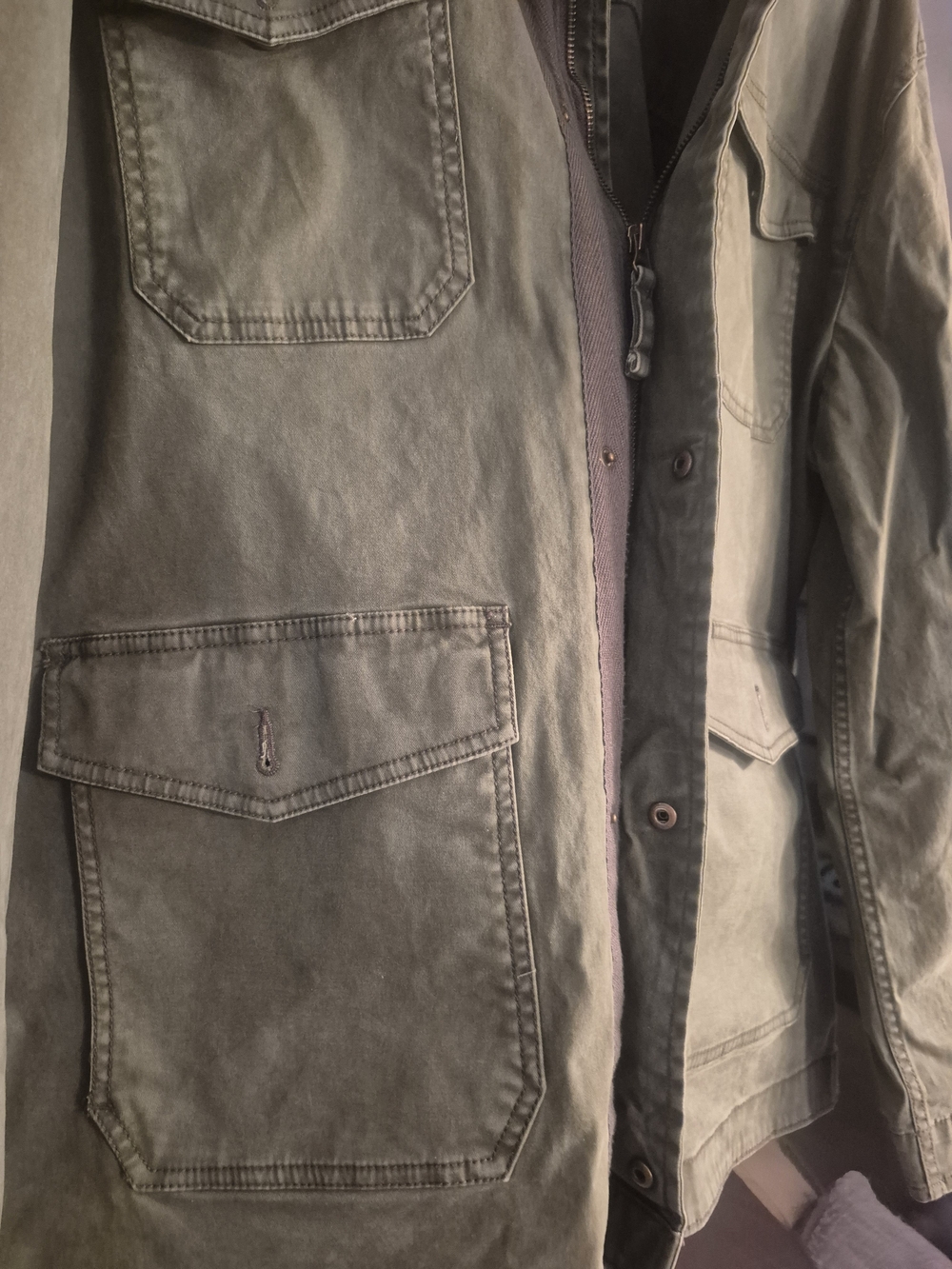 George Men's Military Field Jacket in Olive - Picture 3 of 12